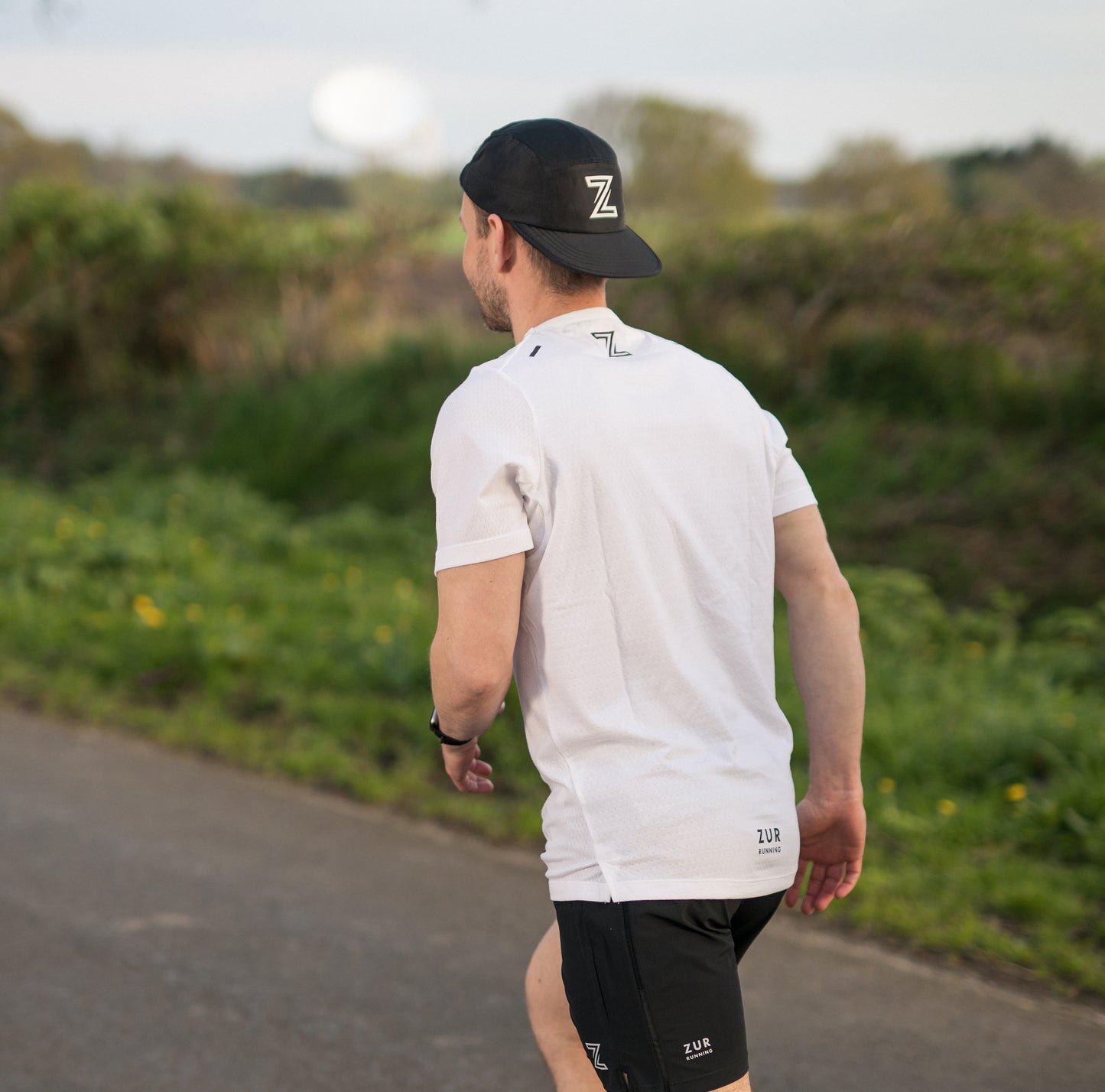 Zur Running Cap and White Tee